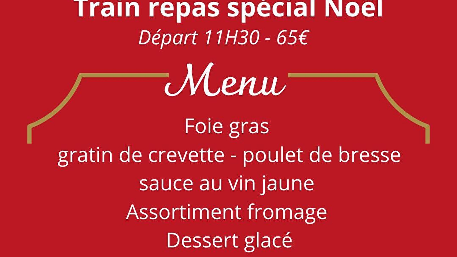 Train repas spécial Noël