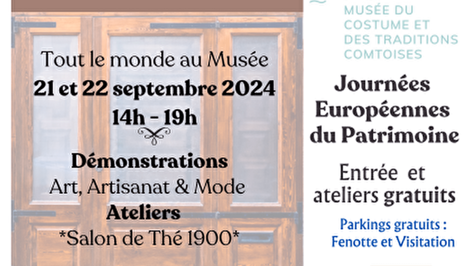 Journées Europeennes du Patrimoine au Musée du Costume et des Traditions Comtoises